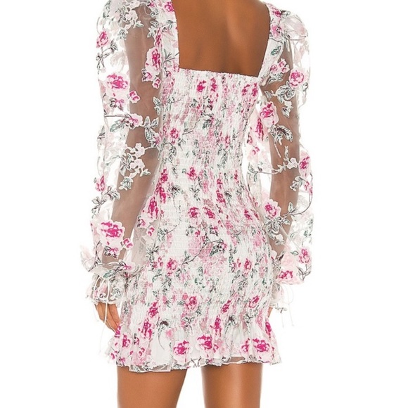 LOVELL BURNOUT SMOCKED MINI DRESS FROM FOR LOVE & LEMONS - Picture 3 of 4